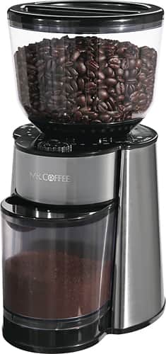 Mr. Coffee - Burr Mill Coffee Grinder - Black - Angle