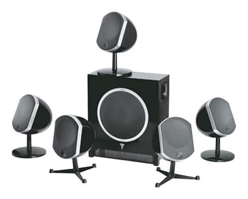 Front. Focal - 5.1-Channel Home Theater Speaker System with Wireless Powered Subwoofer - Black.