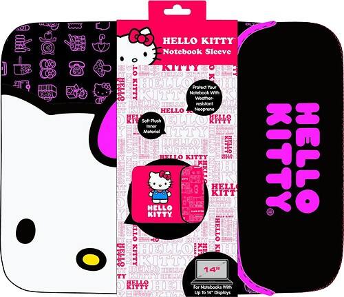 Front Standard. Hello Kitty - Laptop Sleeve - Black.