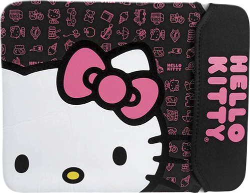 Hello Kitty Brown Logo Zippered Laptop Tablet Sleeve Case 15”