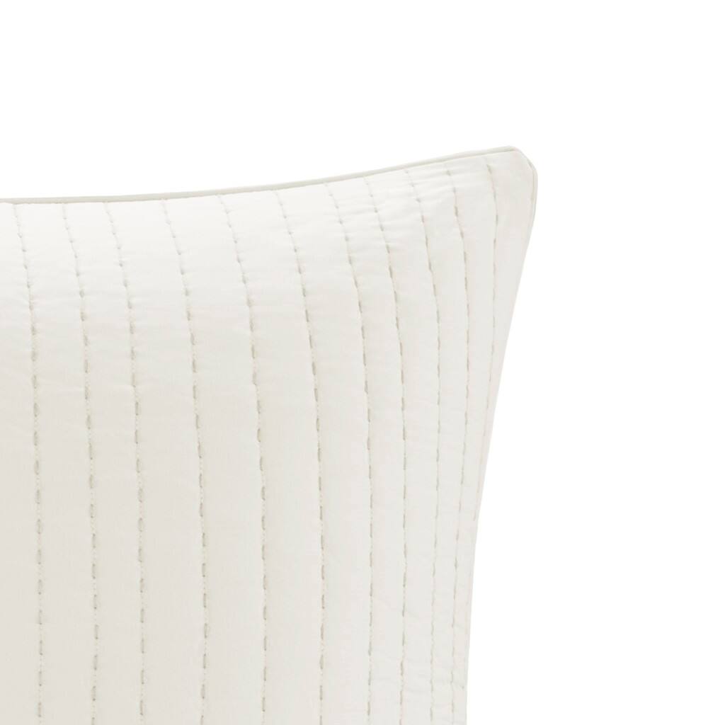 Alt View 2. Gracie Mills - Gracie Mills Johnny Farmhouse Chic Cotton Quilted Euro Sham - White.