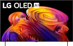 Front. LG - 55" Class B6E Series OLED AI 4K Smart webOS TV (2026).