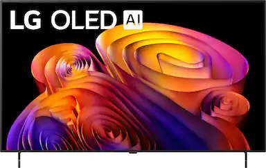 Front. LG - 55" Class B6E Series OLED AI 4K Smart webOS TV (2026).