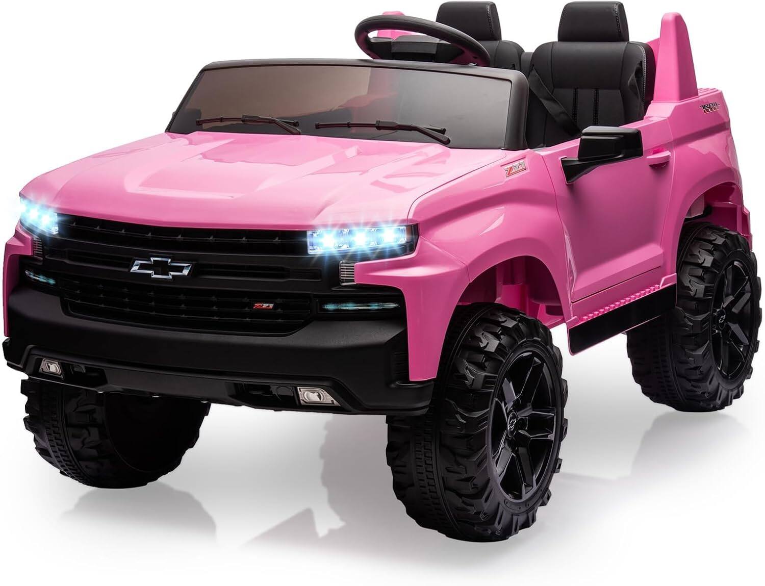 Front. Homhougo - Licensed McLaren 24V Kids Ride On ATV, LED Lights, Bluetooth Music, Black.