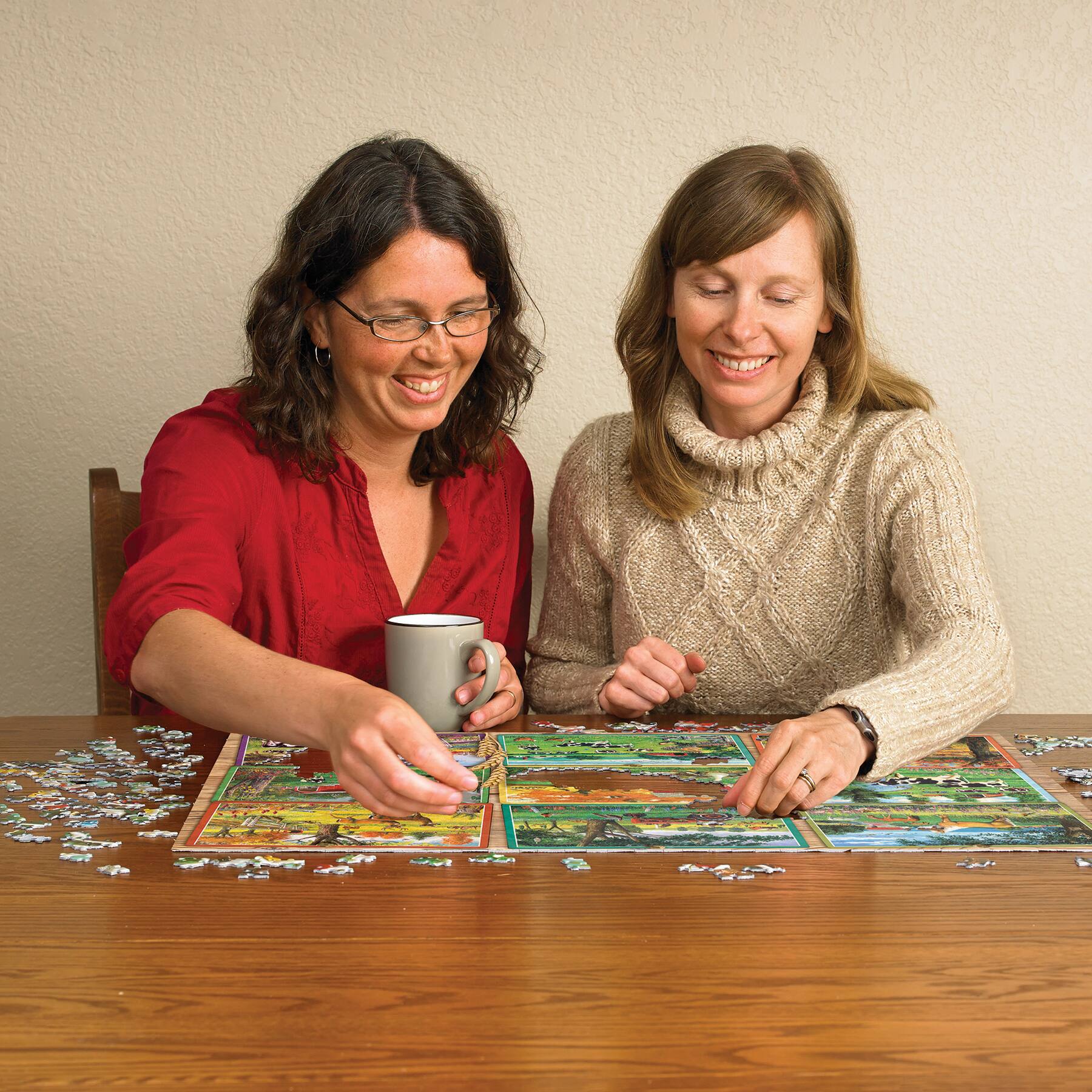 Alt View 1. Outset Media - Outset Media: Cobble Hill 1000 Piece Puzzle: Postcards From the Farm - Reference Poster.