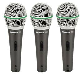 Samson - Q6 Neodymium Dynamic Cardioid Mic 3 Pack