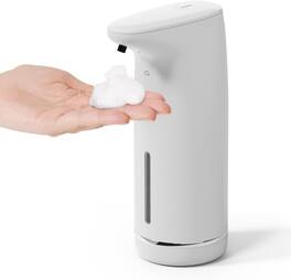 FINEAK - 10.8oz Touchless Foaming Soap Dispenser USB Rechargeable for Bathroom Kitchen Commercial - White