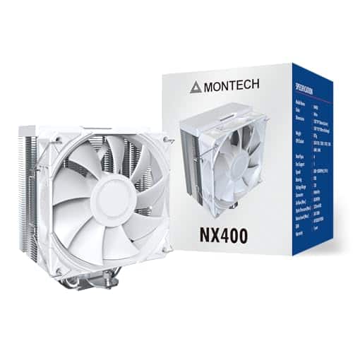 Montech - NX400 CPU Air Cooler Single Tower - White