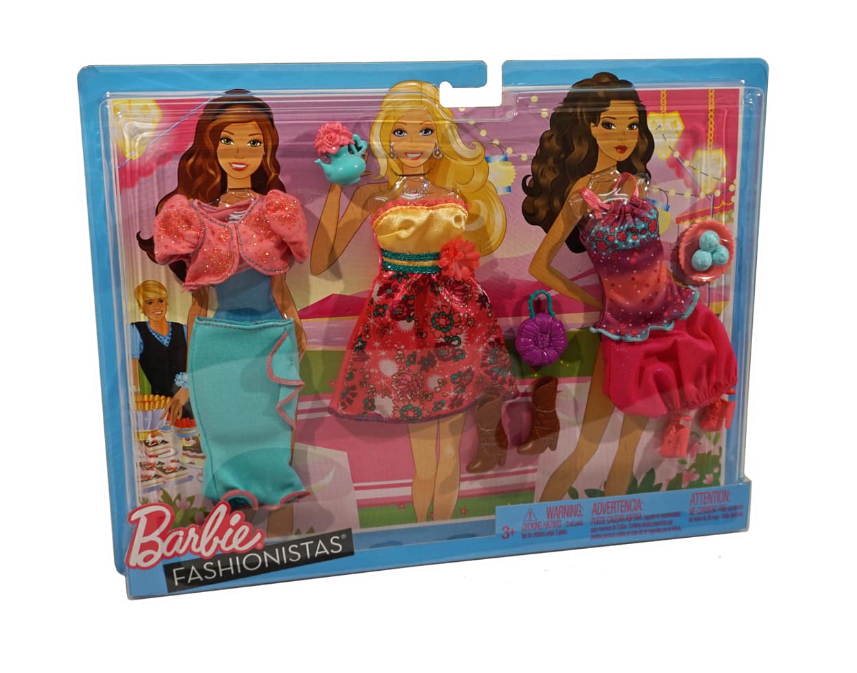 Mattel - Barbie Fashionistas Tea Party Outfits - Contains 3 Doll Outfits - Multi