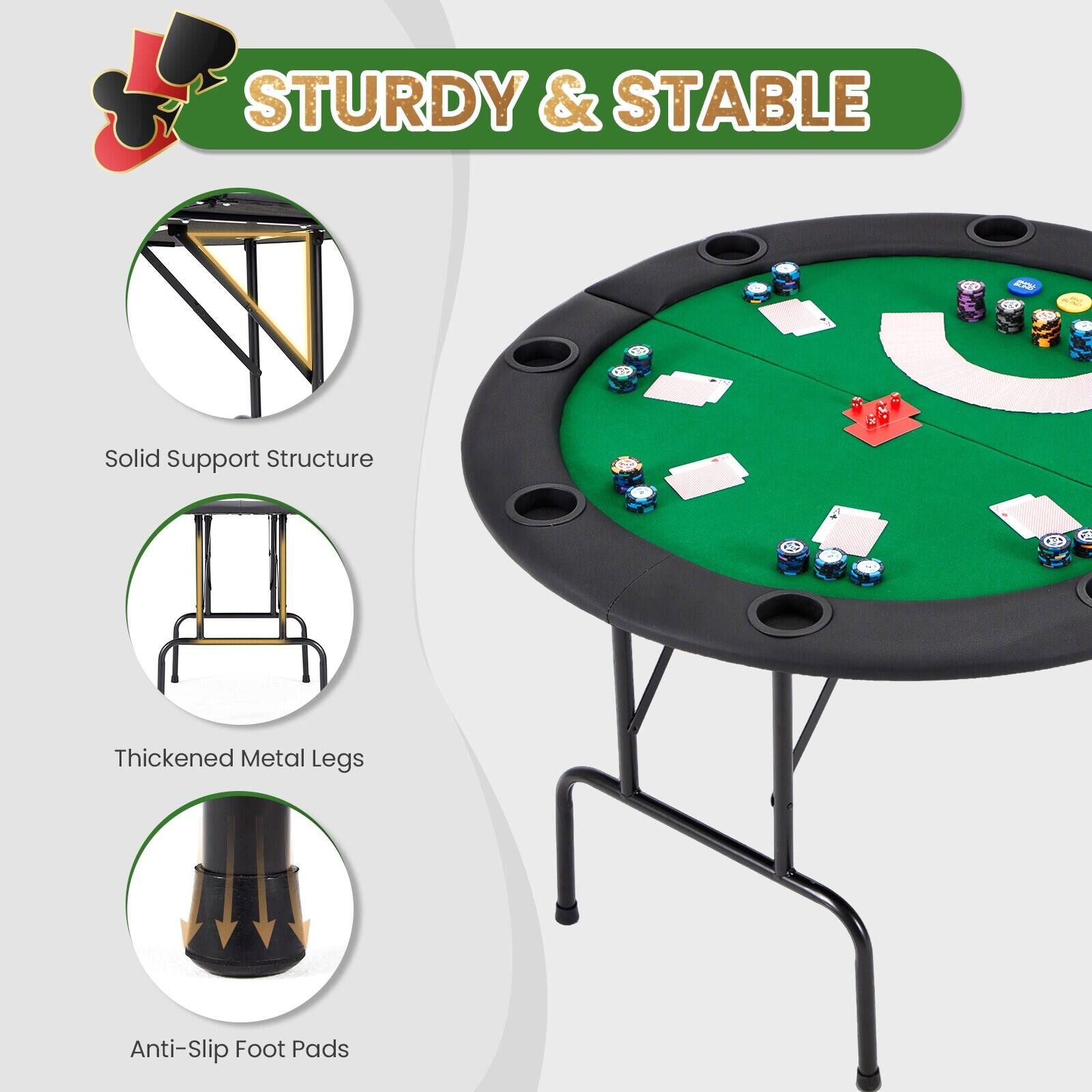 STURDY & STABLE

- Solid Support Structure
- Thickened Metal Legs
- Anti-Slip Foot Pads