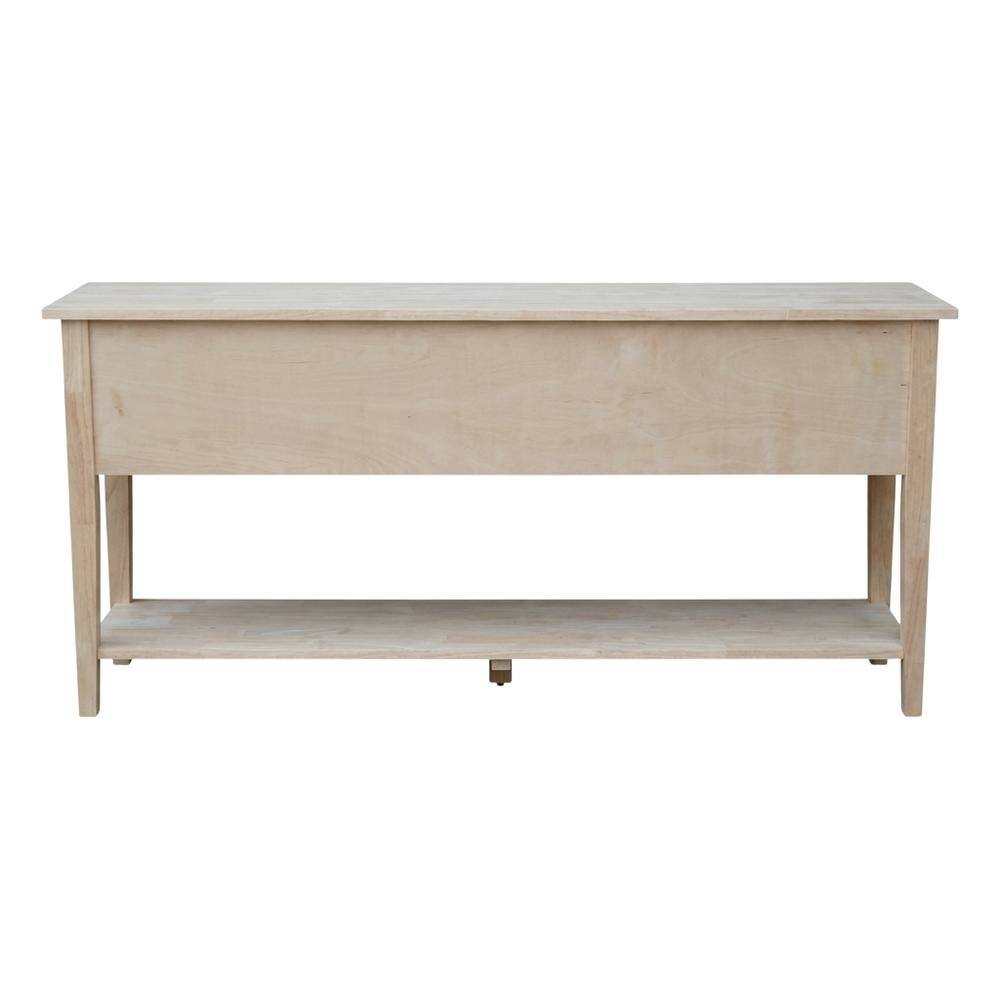Alt View 1. FurniFact - Unfinished 72-Inch TV Stand with Spacious Surface and Sturdy Frame - Brown.