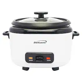 Brentwood - Rc-5010w 5-cups Uncooked/10-cups Cooked Electric Rice Cooker With Measuring Cup And Spatula - White