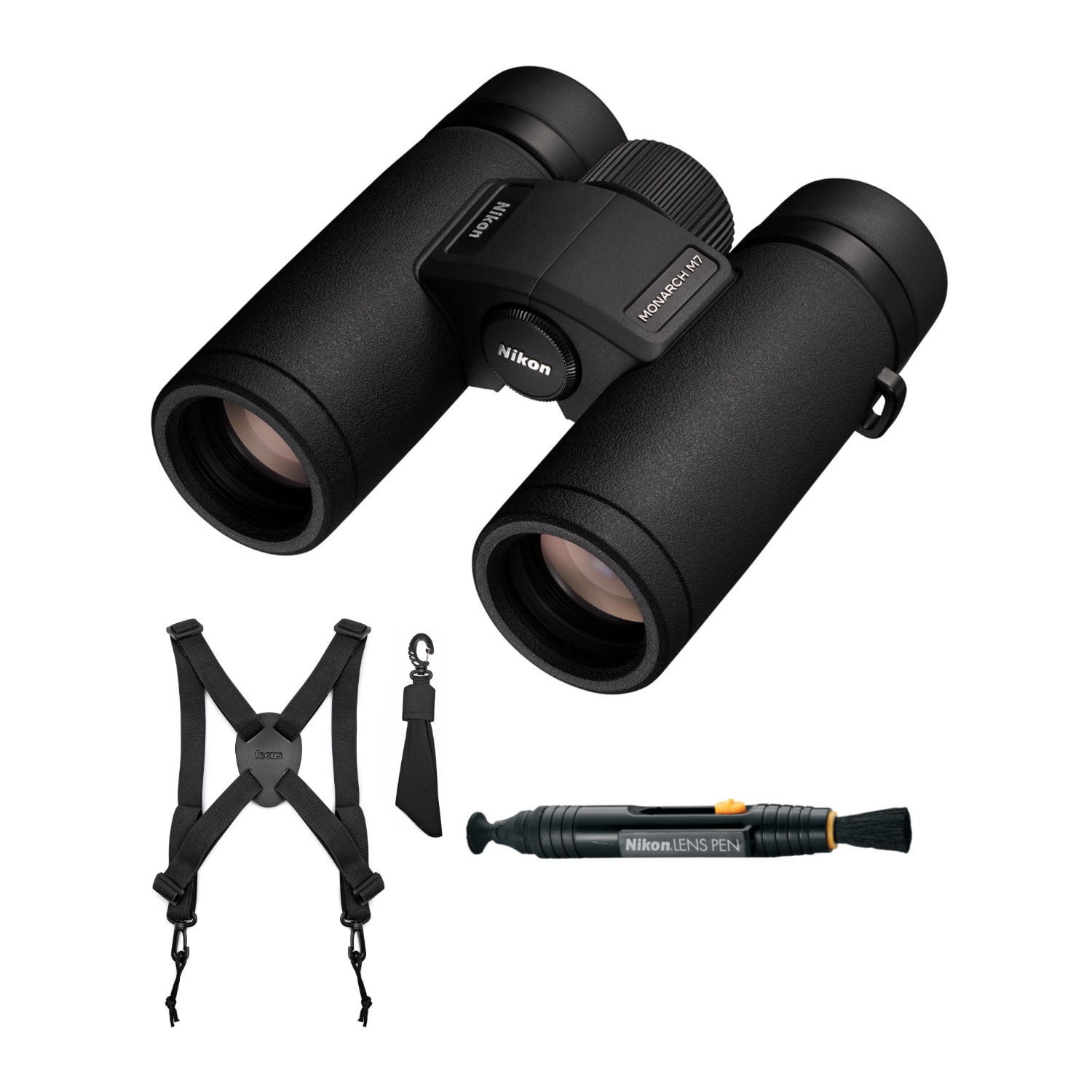 Monarch M7 8x30 Binocular with Nikon Lens Pen and Harness