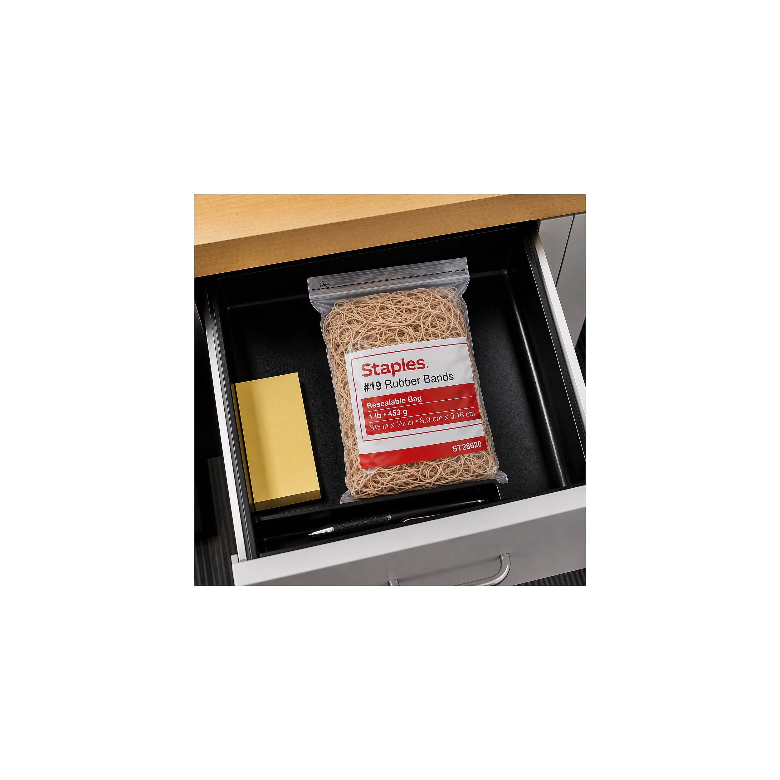 Staples Rubber Bands #19 Resealable Bag 1 lb 453 g 0.16 cm 8.9 cm x 3½ in ST28620