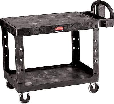 Alt View 1. RubberMaid - 2-Shelf Foam Utility Cart - Black.
