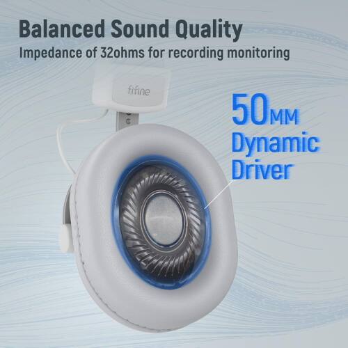 Balanced Sound Quality  
Impedance of 32ohms for recording monitoring  

50MM Dynamic Driver