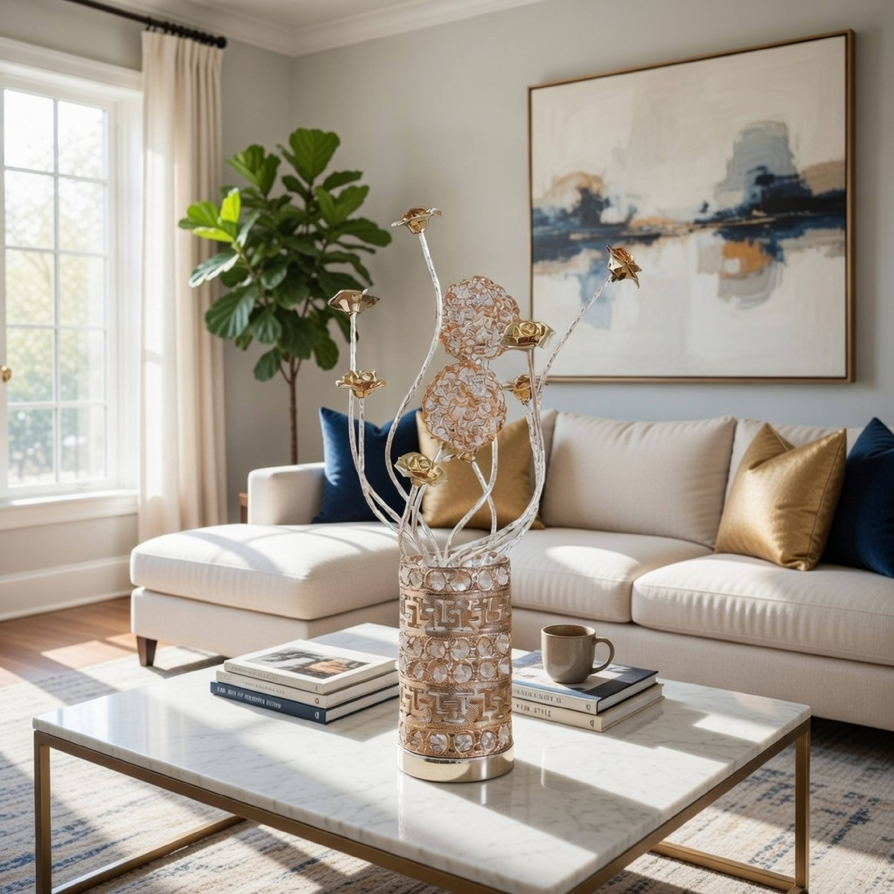 Alt View 3. Manhattan Lane - Table Lamp, Rose Bud Floral Vase, Cage Chrome 22 Inch - Rose, Chrome.