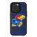 Front. Keyscaper - Kansas Jayhawks Paisley iPhone Magnetic Bump Case - 16 Pro Max - Black.