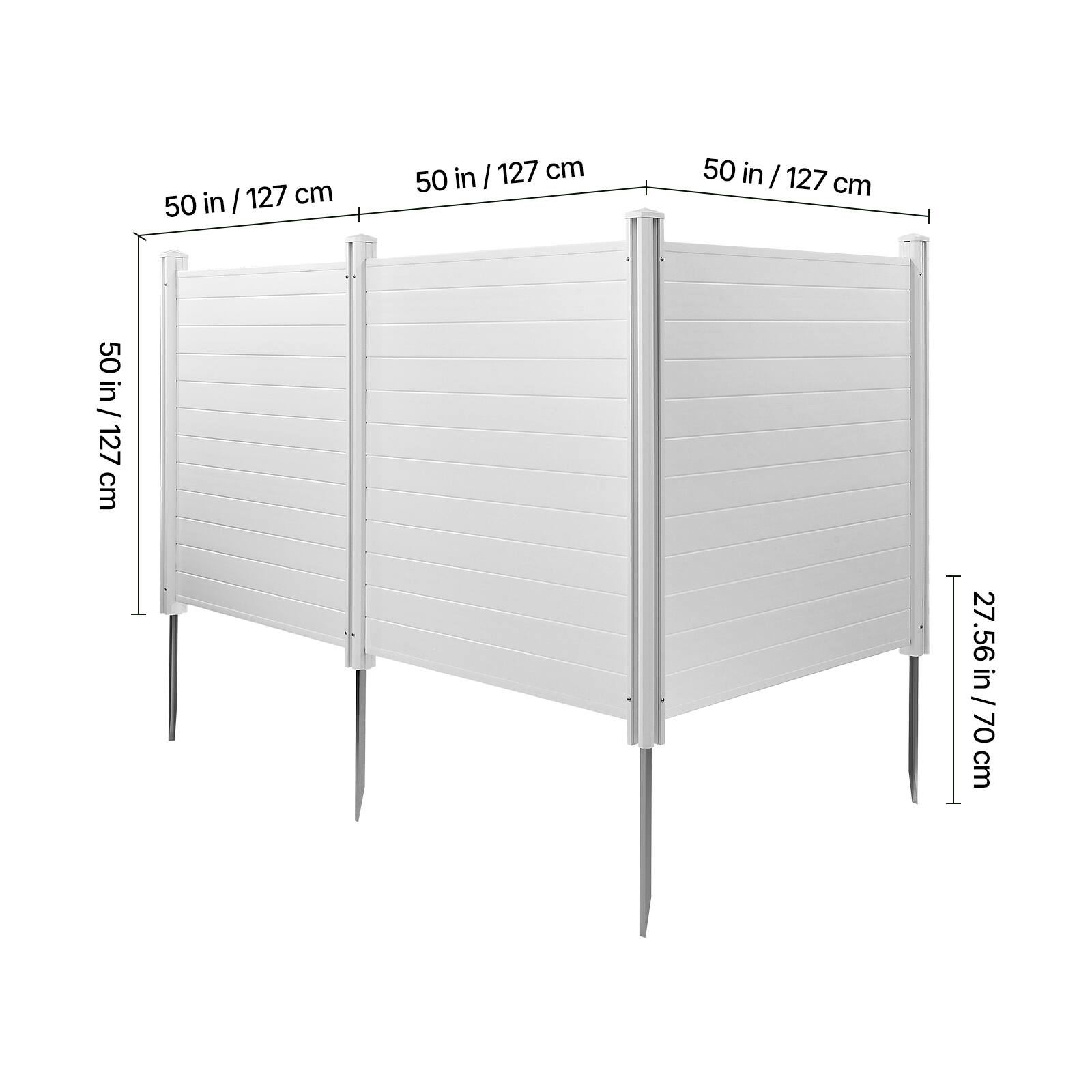 50 in / 127 cm  
50 in / 127 cm  
50 in / 127 cm  
27.56 in / 70 cm