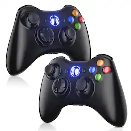 Dazzling Pops - for controller controllers gamepad upgraded joystick with slim windows pc - Black+Black