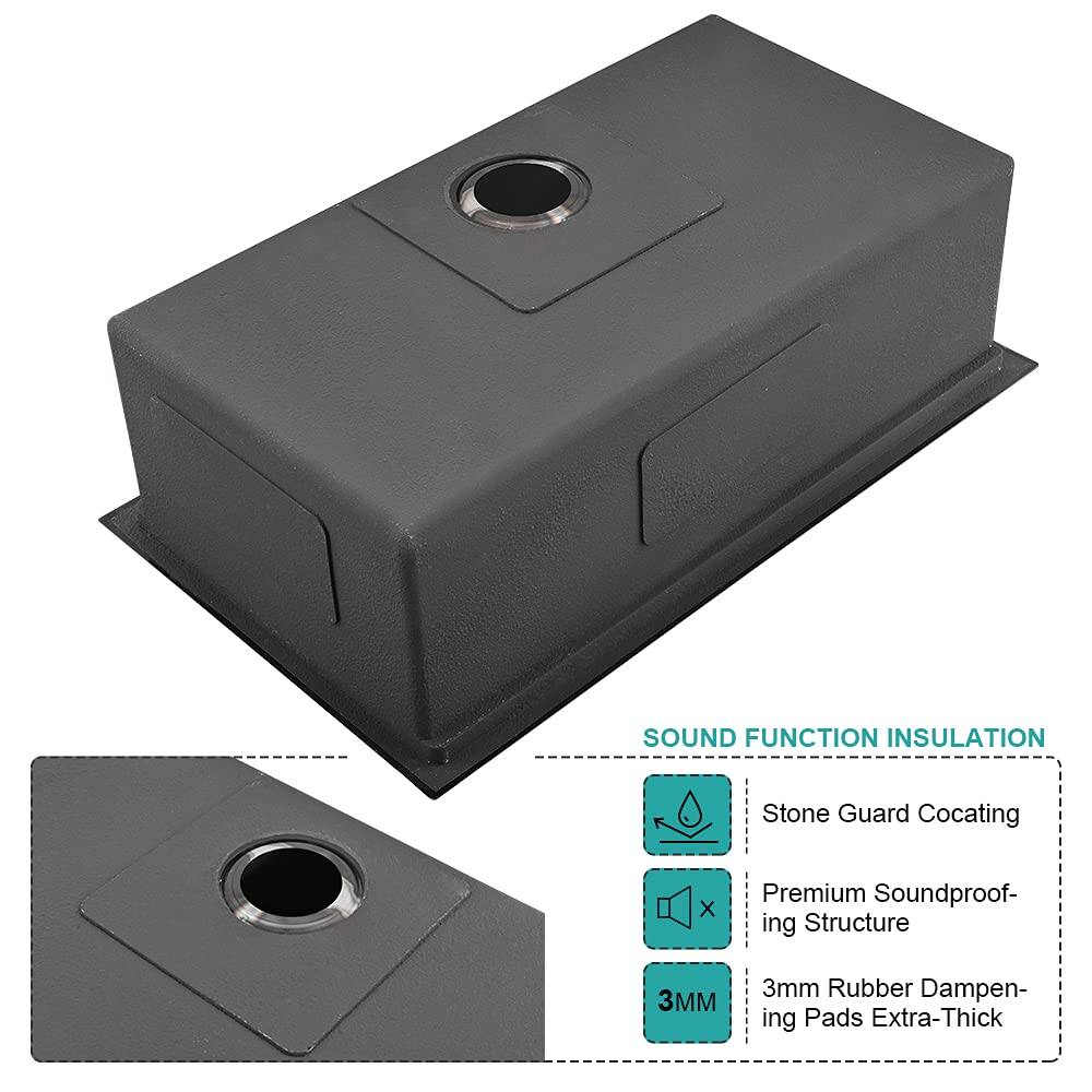 SOUND FUNCTION INSULATION  
Stone Guard Coating  
Premium Soundproofing Structure  
3mm Rubber Dampening Pads Extra-Thick