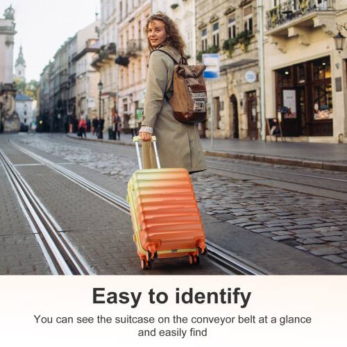 Easy to identify

You can see the suitcase on the conveyor belt at a glance and easily find it.