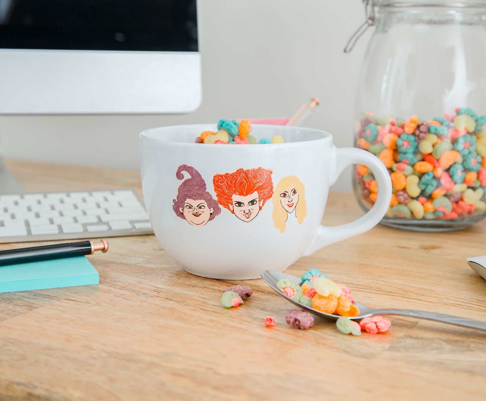 Alt View 4. Silver Buffalo - Disney Hocus Pocus Sanderson Sisters Ceramic Soup Mug | 24 Ounces - White.