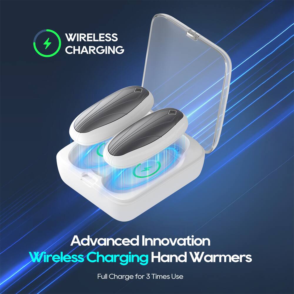 WIRELESS CHARGING  
Advanced Innovation Wireless Charging Hand Warmers  
Full Charge for 3 Times Use