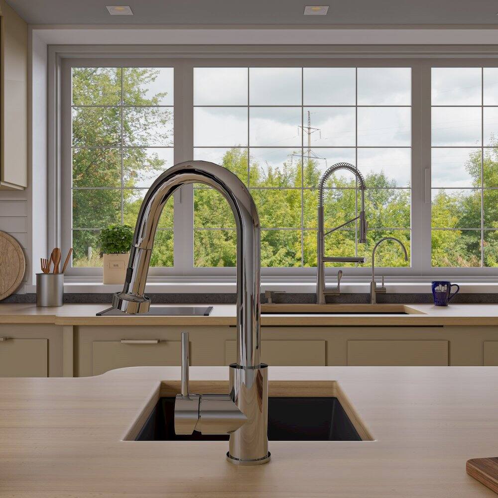 Alt View 4. Alfi - ALFI brand Black 17 Undermount Rectangular Granite Composite Kitchen Prep Sink - Black.