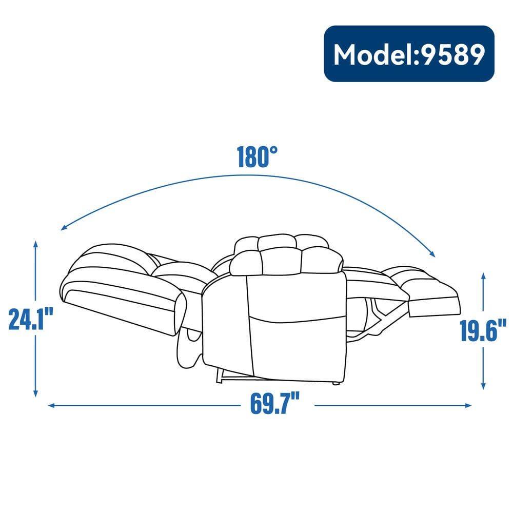 Model: 9589  
180°  
24.1"  
19.6"  
69.7"
