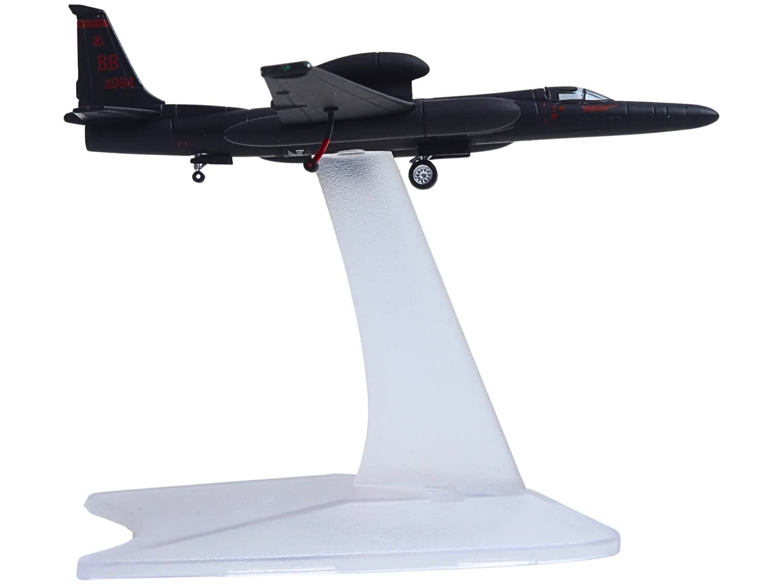 Angle. Herpa - Lockheed U-2S Dragon Lady Senior Span 99th Recon Squadron 9th Recon Wing 80-1084 USAF Herpa 1/200 Diecast Model - Multi.