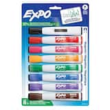 Expo - Magnetic Dry Erase Markers, Chisel Tip, 8/Pack - Assorted Colors