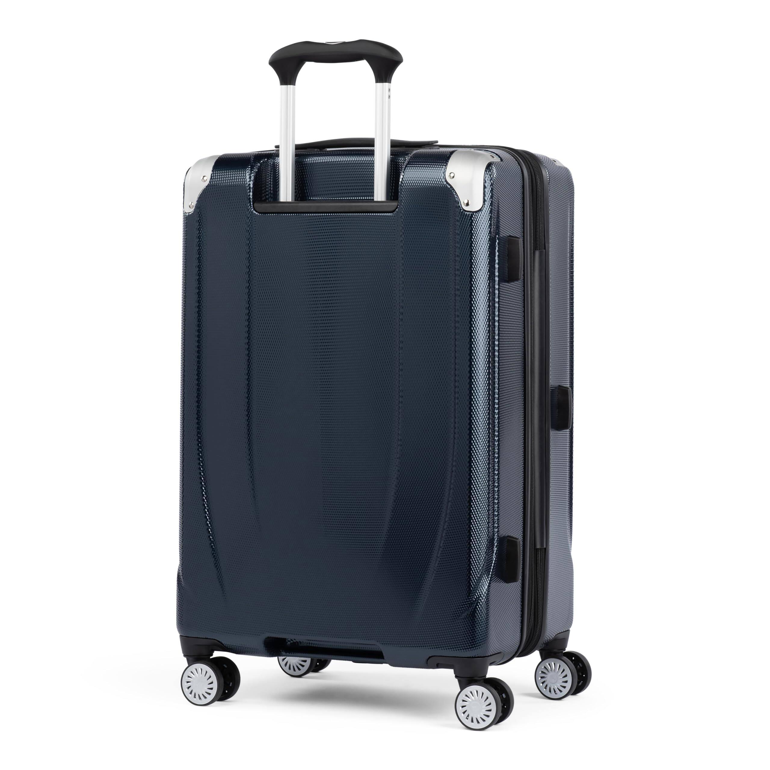 Left. Travelpro - Travelpro Pathways 3 Hardside Expandable Luggage, 8 Spinner Wheels, Lightweight Hard Shell Suitcase - Royal Blue.