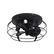 Alt View 1. Parrot Uncle - Industrial 3-Light Metal Caged Low Profile Ceiling Fan with Light Black - Remote - Black.