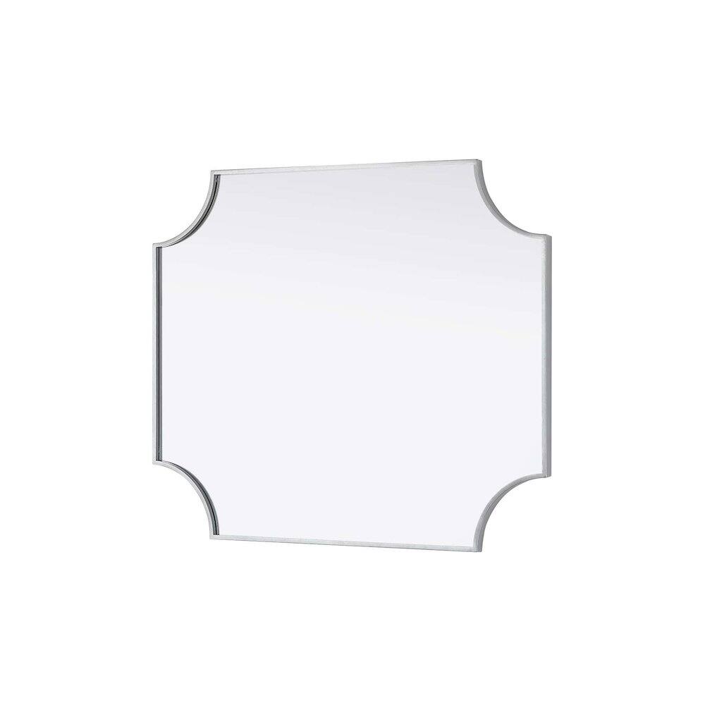 Alt View 1. Elegant Kitchen and Bath - Notched Metal Mirror 30x36 inch in Silver - Silver.