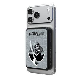 Keyscaper - Las Vegas Raiders 5000mAh Wireless Magnetic Power Bank - Black