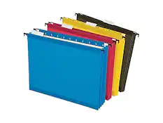 Front. Pendaflex - SureHook Reinforced Extra Capacity Hanging File Folders, Letter Size, 4/Pack - Assorted Colors.