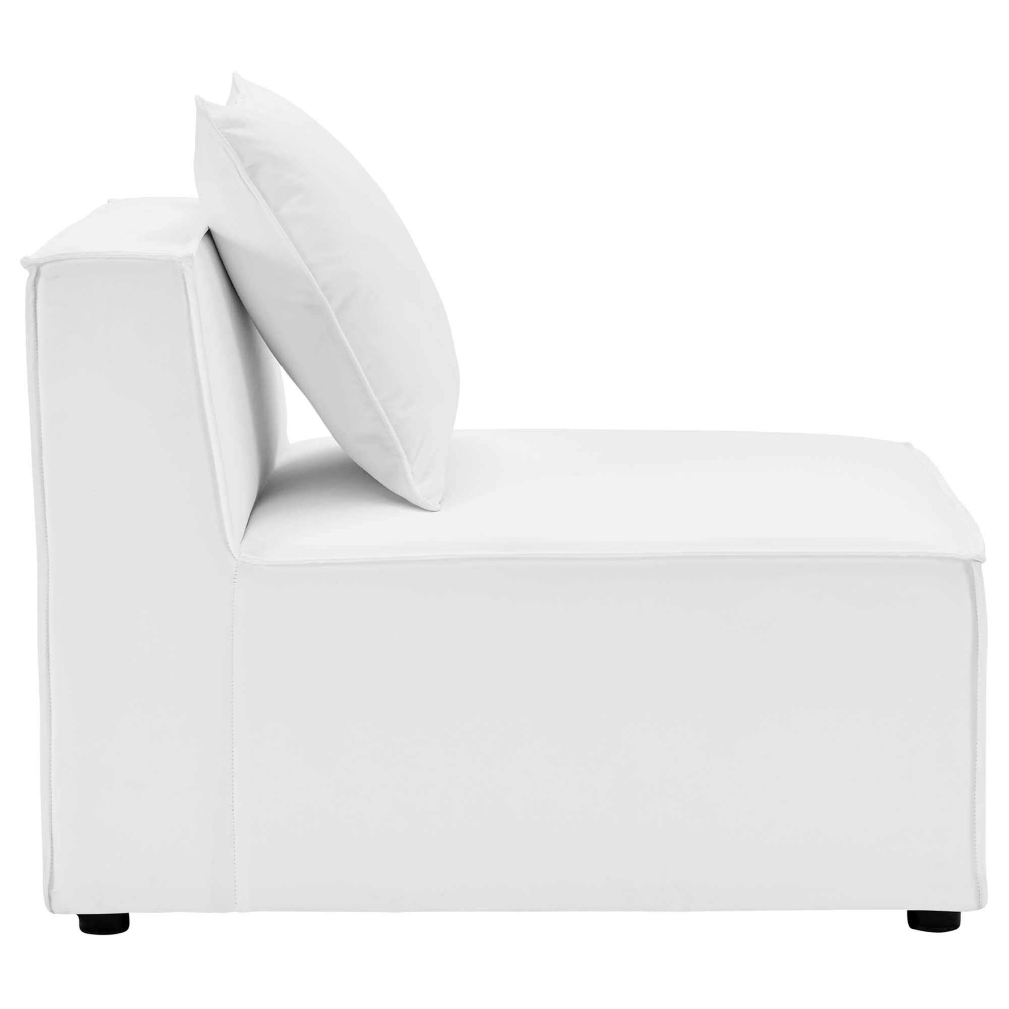 Alt View 3. Modway - Saybrook 4-Piece Outdoor Patio Upholstered Sectional Sofa by Modway - White.