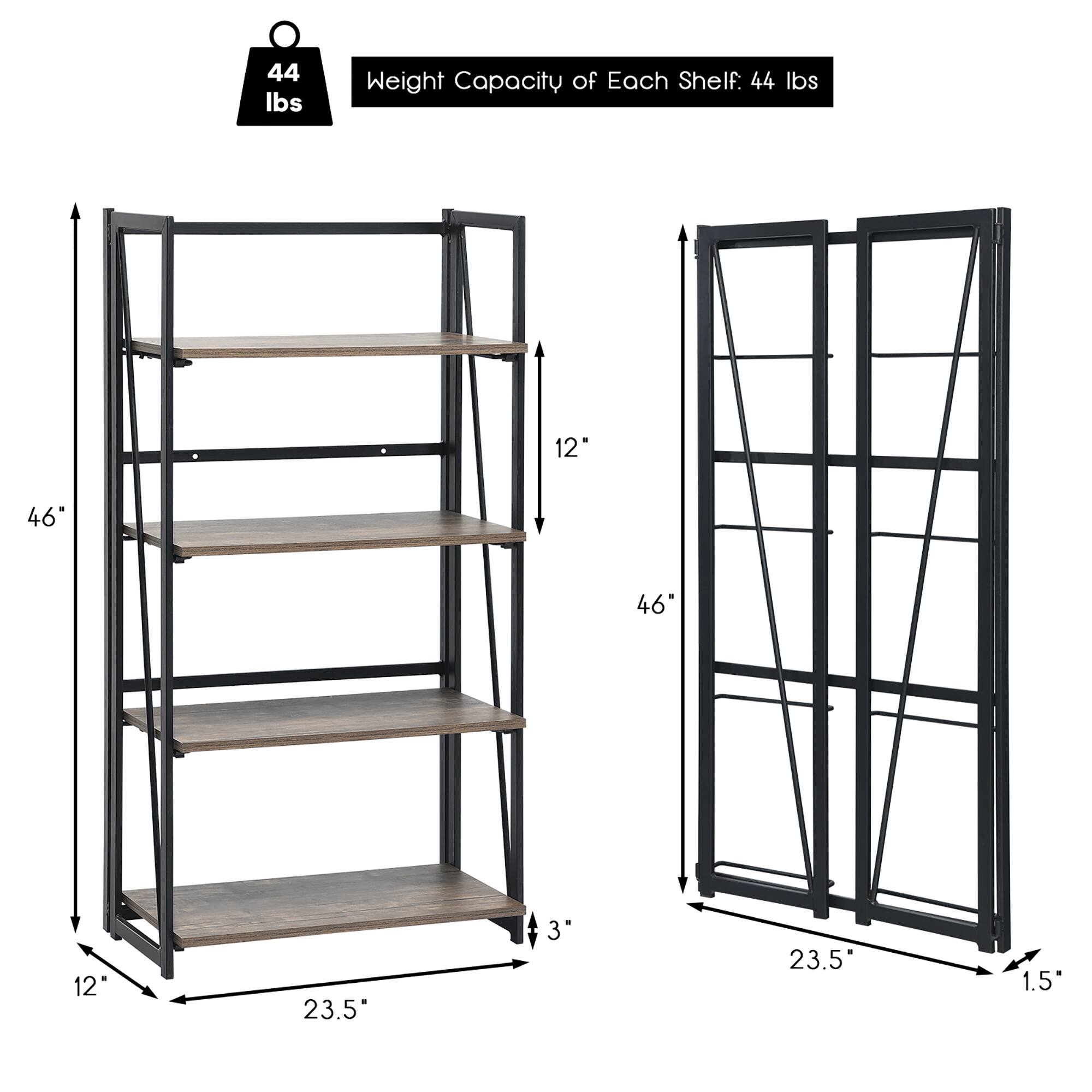 44 lbs Weight Capacity of Each Shelf. 44 lbs 12 46 46" 12" 23.5* 3" 23.5 1.5"