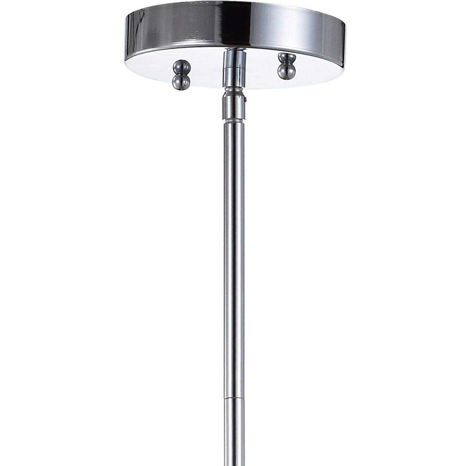 Alt View 5. Jonathan Y - Avah 13" Metal/Crystal Adjustable LED Drop Chandelier, Chrome - Chrome.