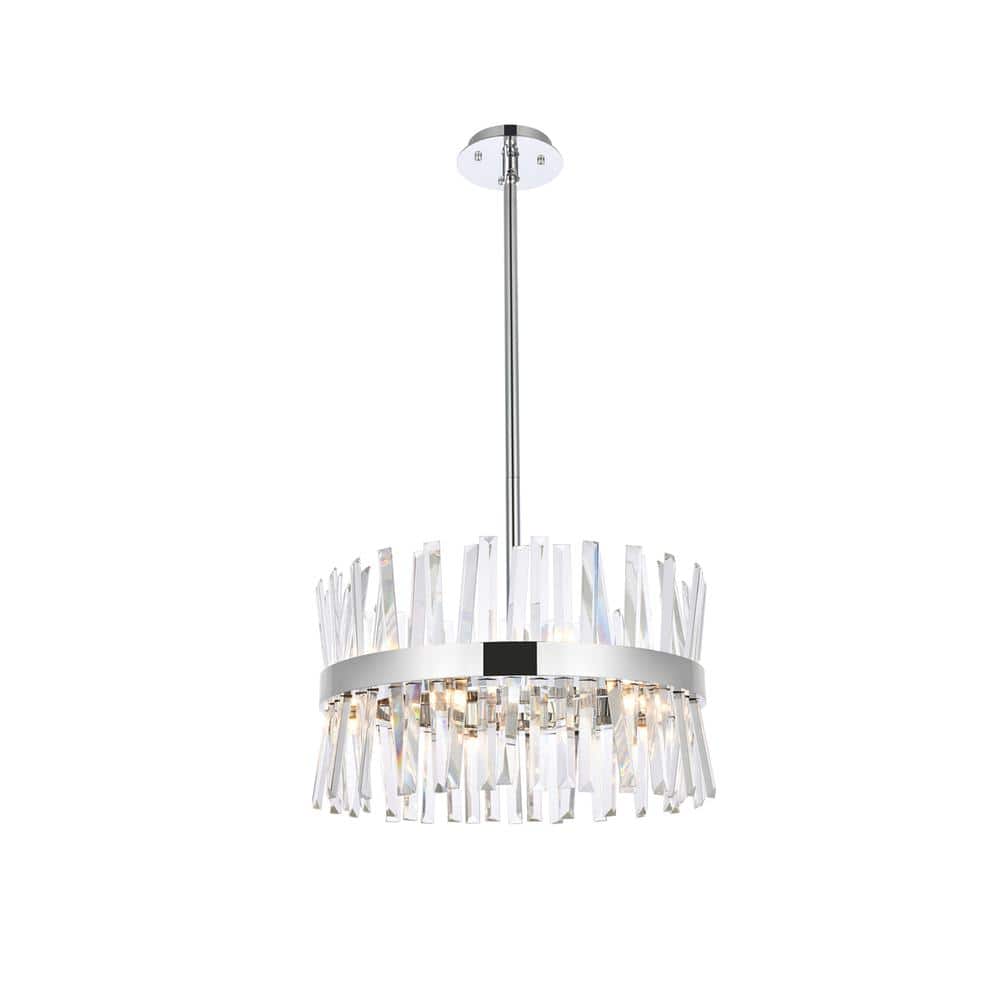Elegant Lighting - Serephina 20 inch crystal round pendant light in - Chrome price history on PriceWatchPro