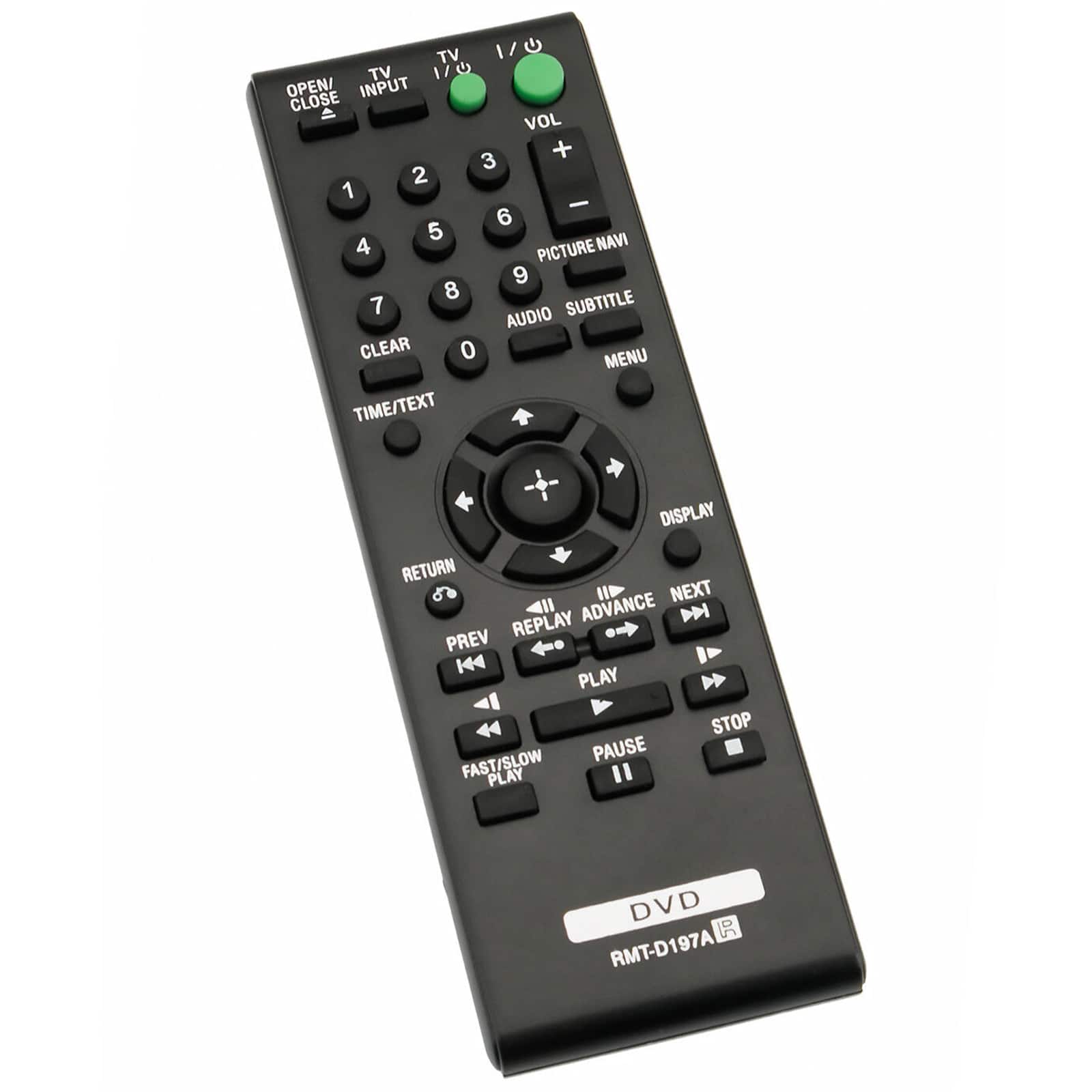 ZdalaMit - NEW RMT-D197A Replaced Remote fit for Sony DVD Player sub Remote RMT-D197P RMT-D198P DVP-SR510H DVP-SR210P - Black
