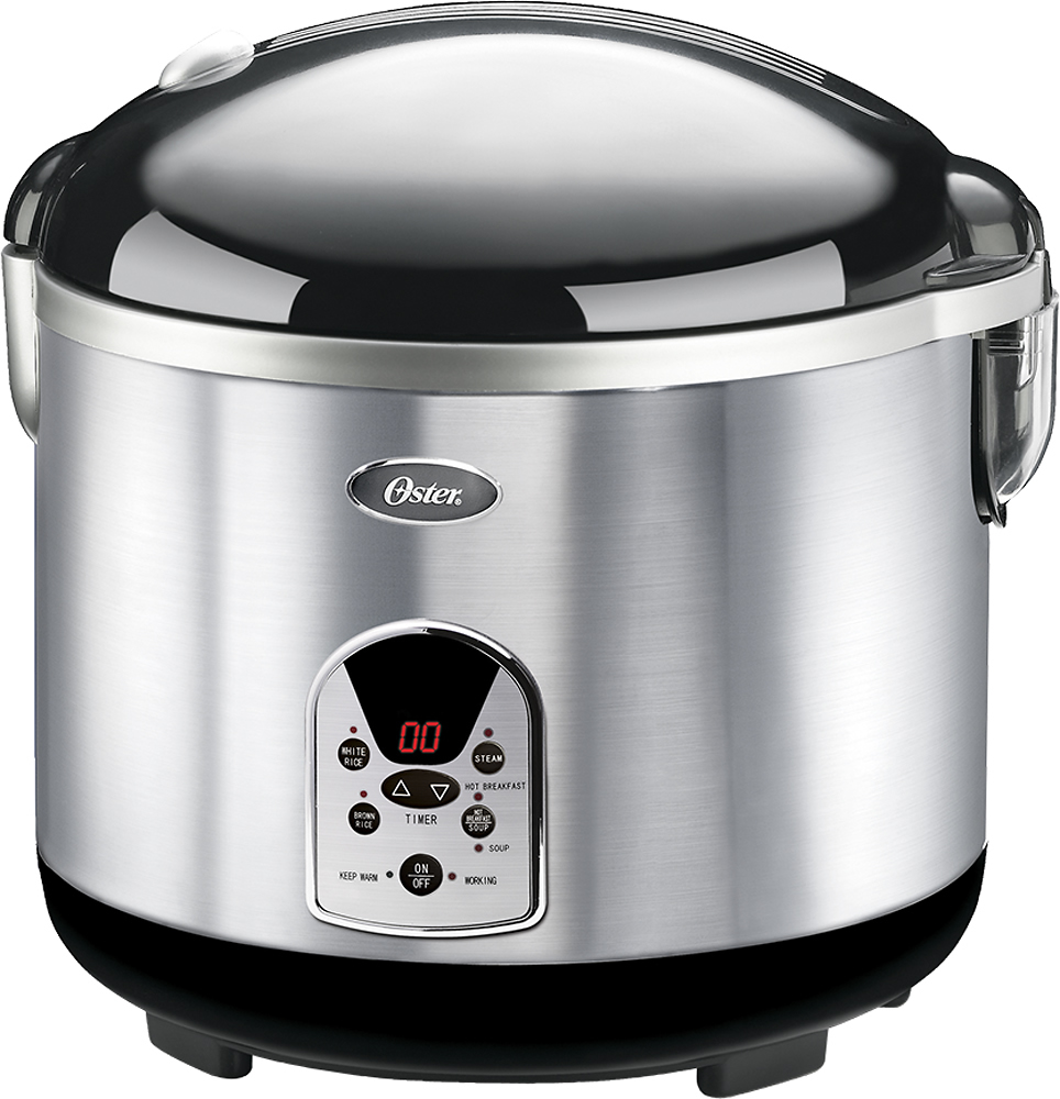 Oster 6-Cup (Cooked) Rice Cooker with Steam Tray - Black 