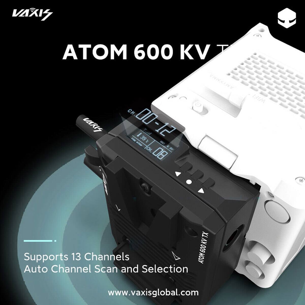 VARIS  
MOTA 600 KV ANTENNA CH VARIS 00-12 = 39 12 NO.3 utom CH. 80  
MIEI  
TX KV 600 Supports 13 Channels ATOM Auto Channel Scan and Selection  
www.vaxisglobal.com