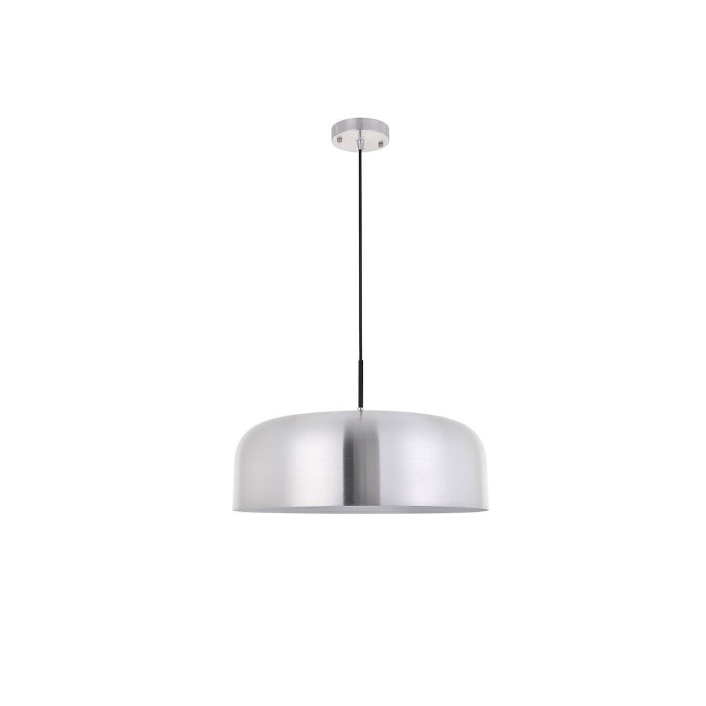 Alt View 8. Living District - Etude 1 Light Brushed Nickel Pendant - Brushed Nickel And Black.