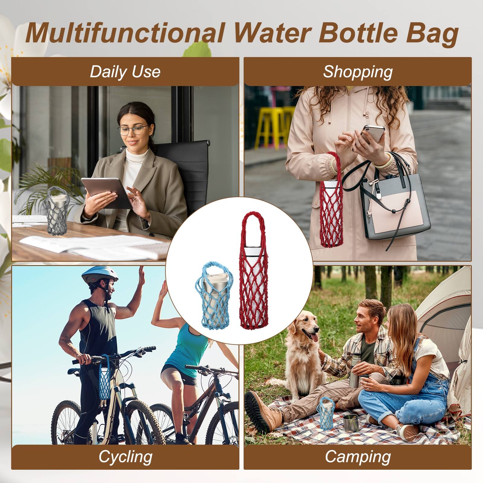 Multifunctional Water Bottle Bag

Daily Use

Shopping

Cycling

Camping