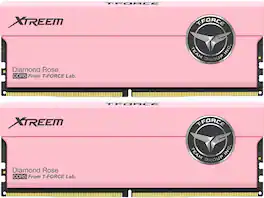 Team Group - Team Xtreem 32GB (2 x 16GB) 288-Pin PC RAM DDR5 7200 (PC5 57600) Desktop Memory Model FFPD532G7200HC34ADC01 - Pink
