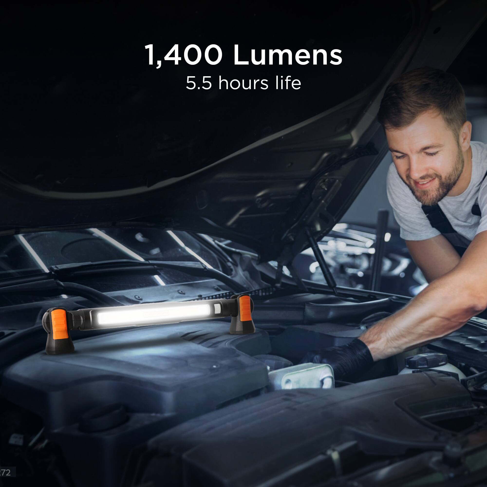 1,400 Lumens  
5.5 hours life