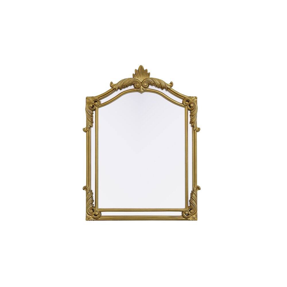 Back. Elegant Kitchen and Bath - Madeline 31.5X42 Traditional Mirror In Gold Leaf - Gold Leaf.