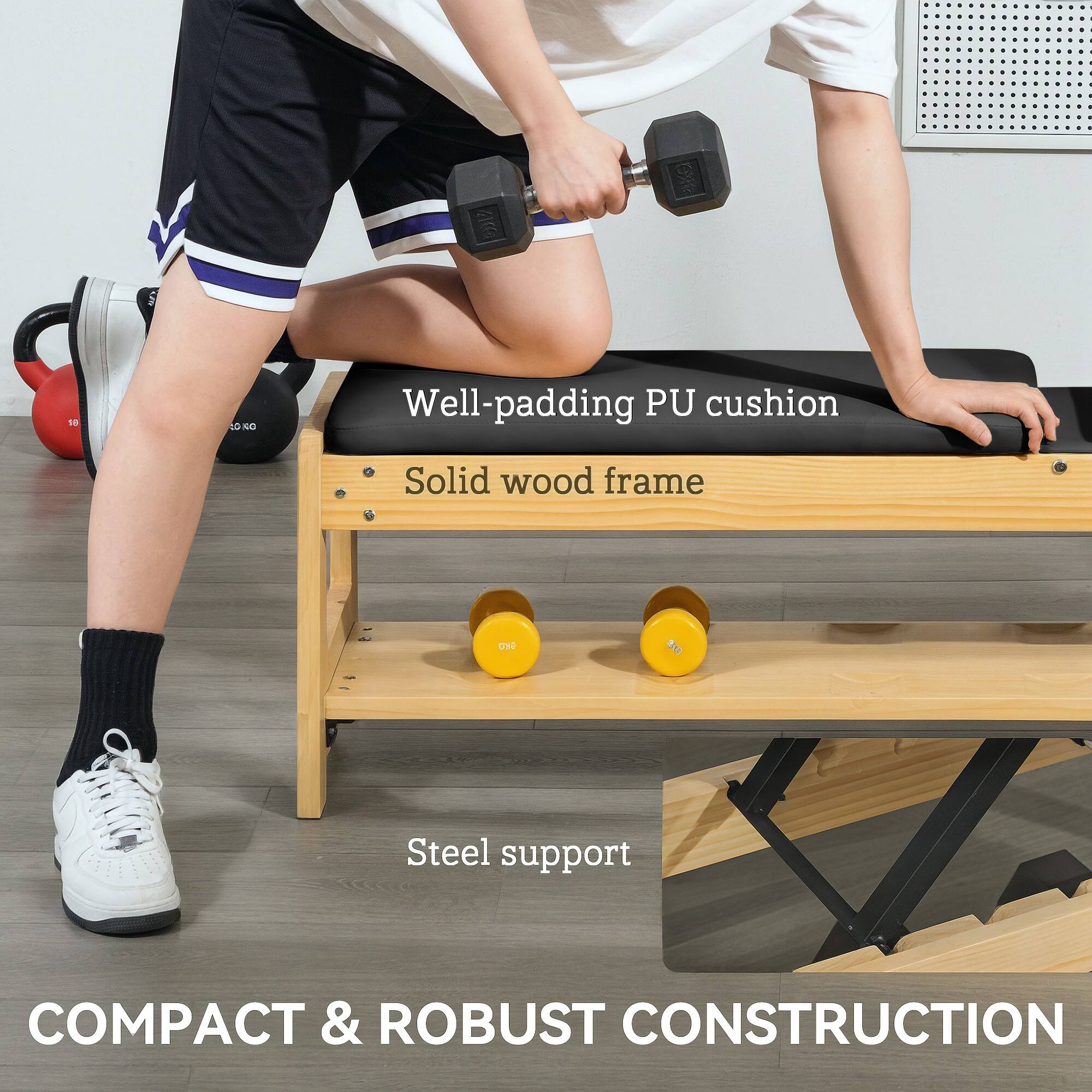 18 1000 Well-padding PU cushion Solid wood frame CE Do Steel support COMPACT & ROBUST CONSTRUCTION
